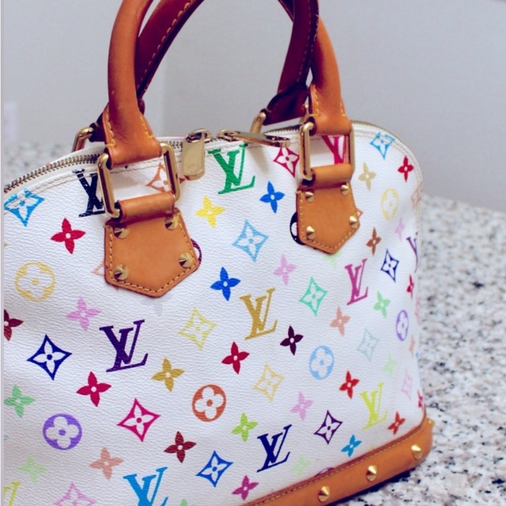Louis Vuitton Multicolor Monogram Tote with Tan Accents - Picture 2 of 9